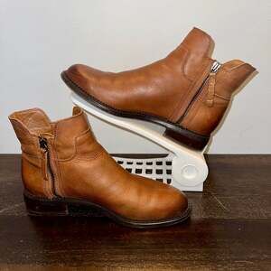 Franco Sarto Halford Brown Leather Ankle Boot SZ7.5 EU37.5